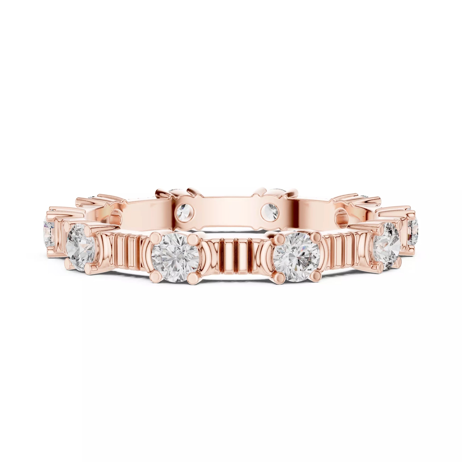Vintage Round Diamond Eternity Band