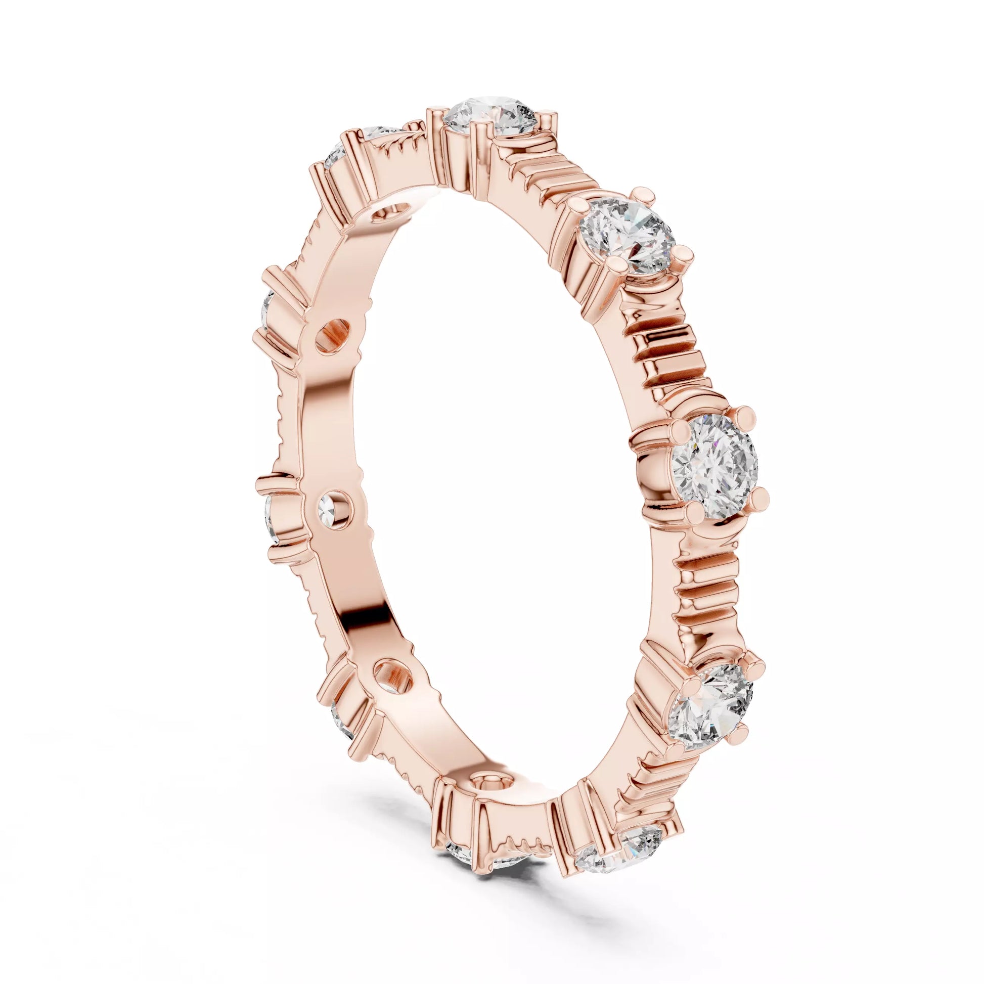 Vintage Round Diamond Eternity Band