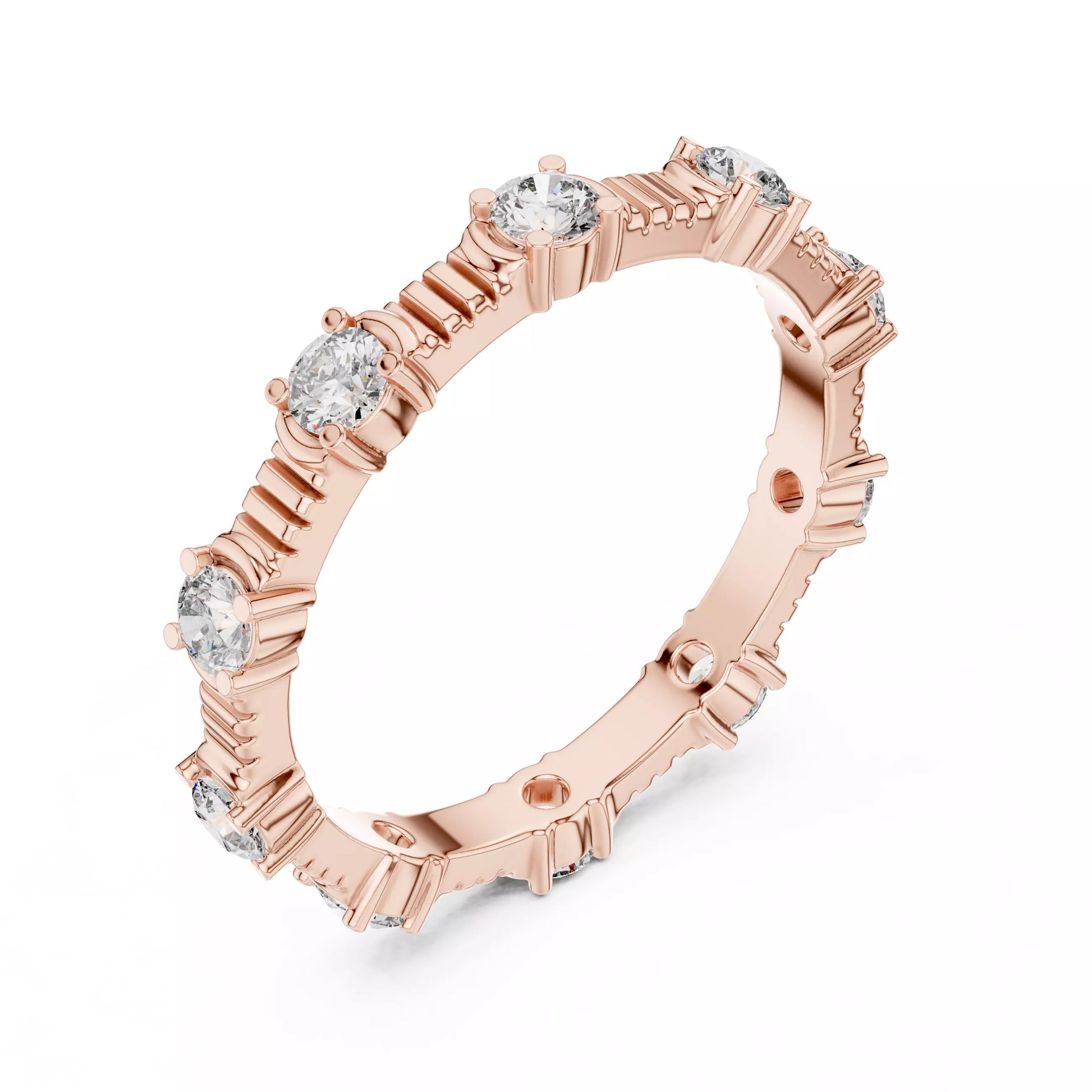 Vintage Round Diamond Eternity Band