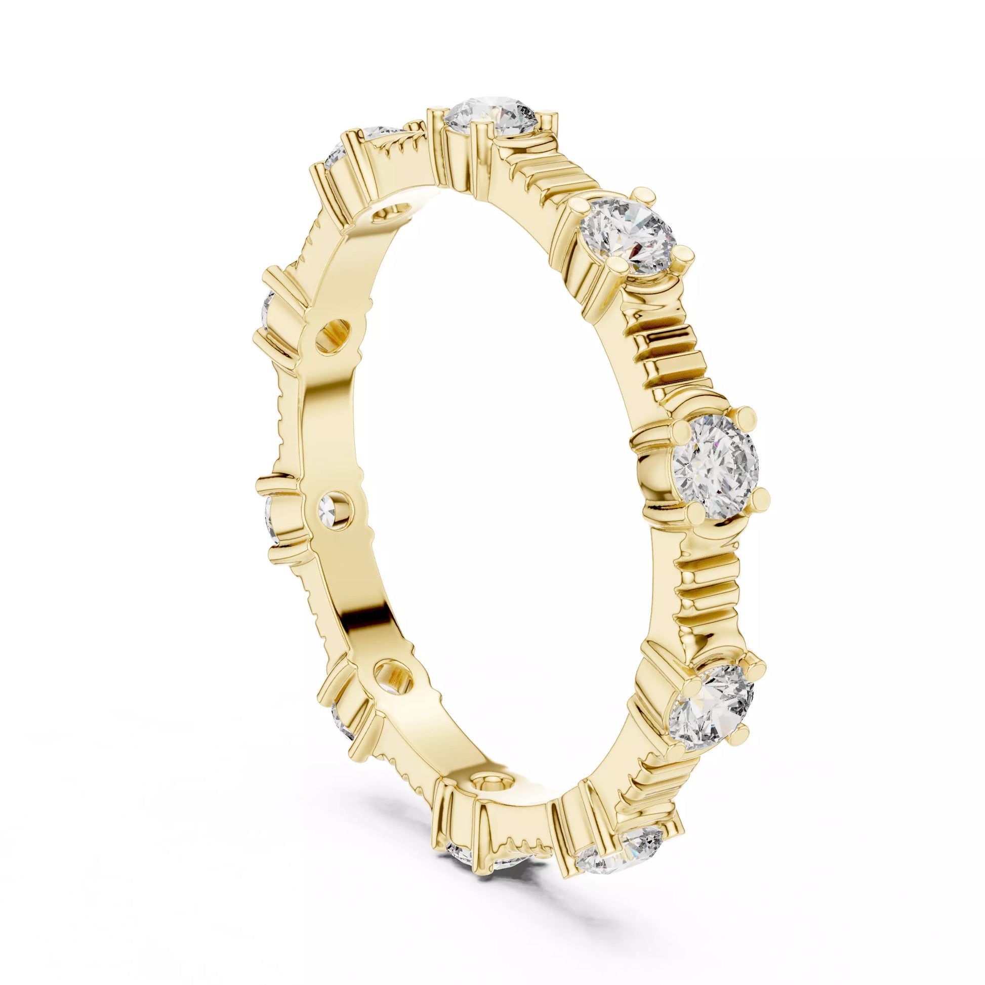 Vintage Round Diamond Eternity Band