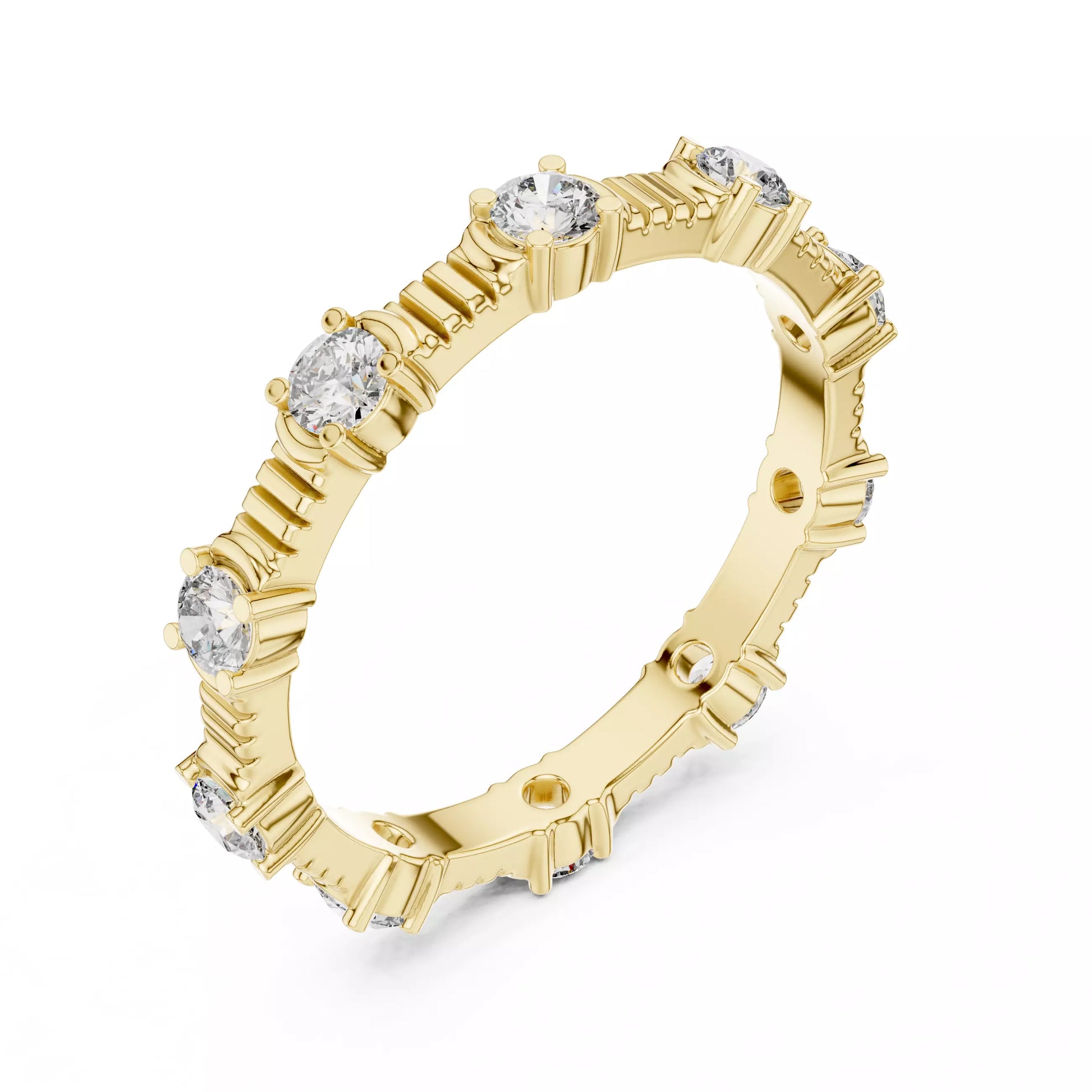 Vintage Round Diamond Eternity Band