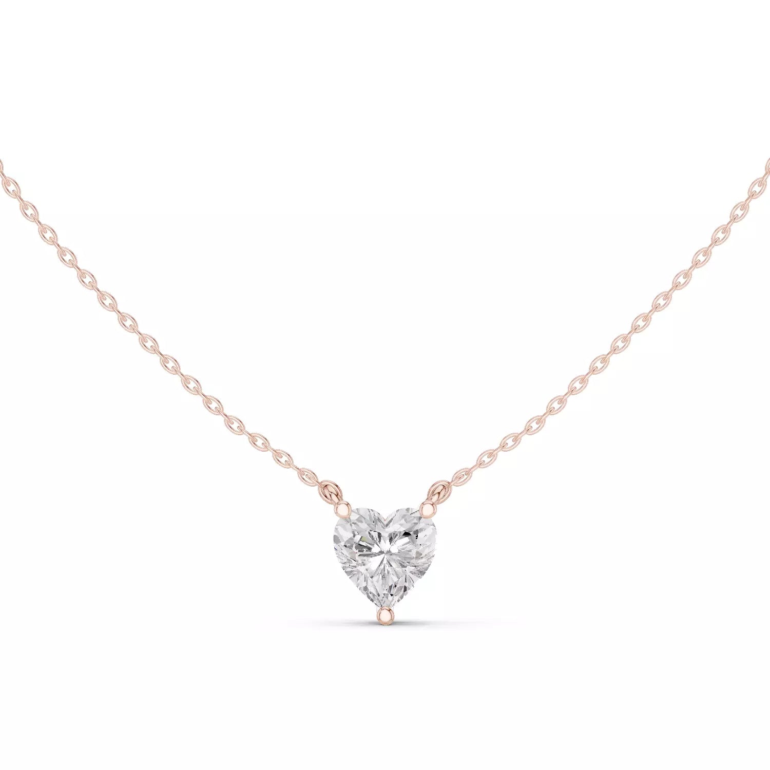 Heart Cut Diamond Pendant Necklace