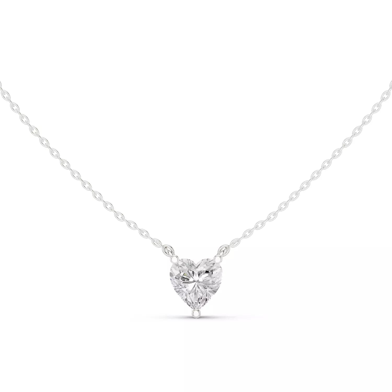 Heart Cut Diamond Pendant Necklace