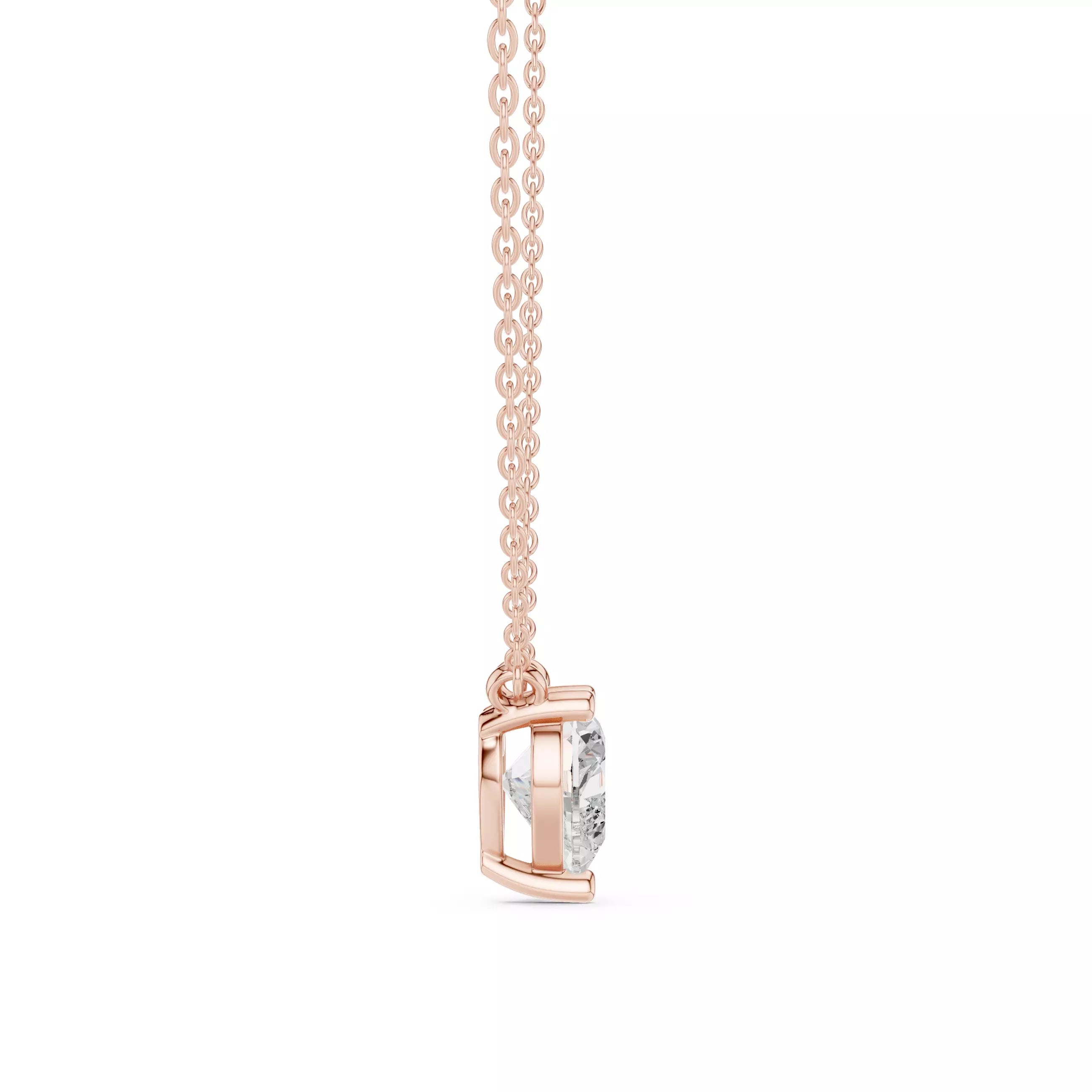 Heart Cut Diamond Pendant Necklace