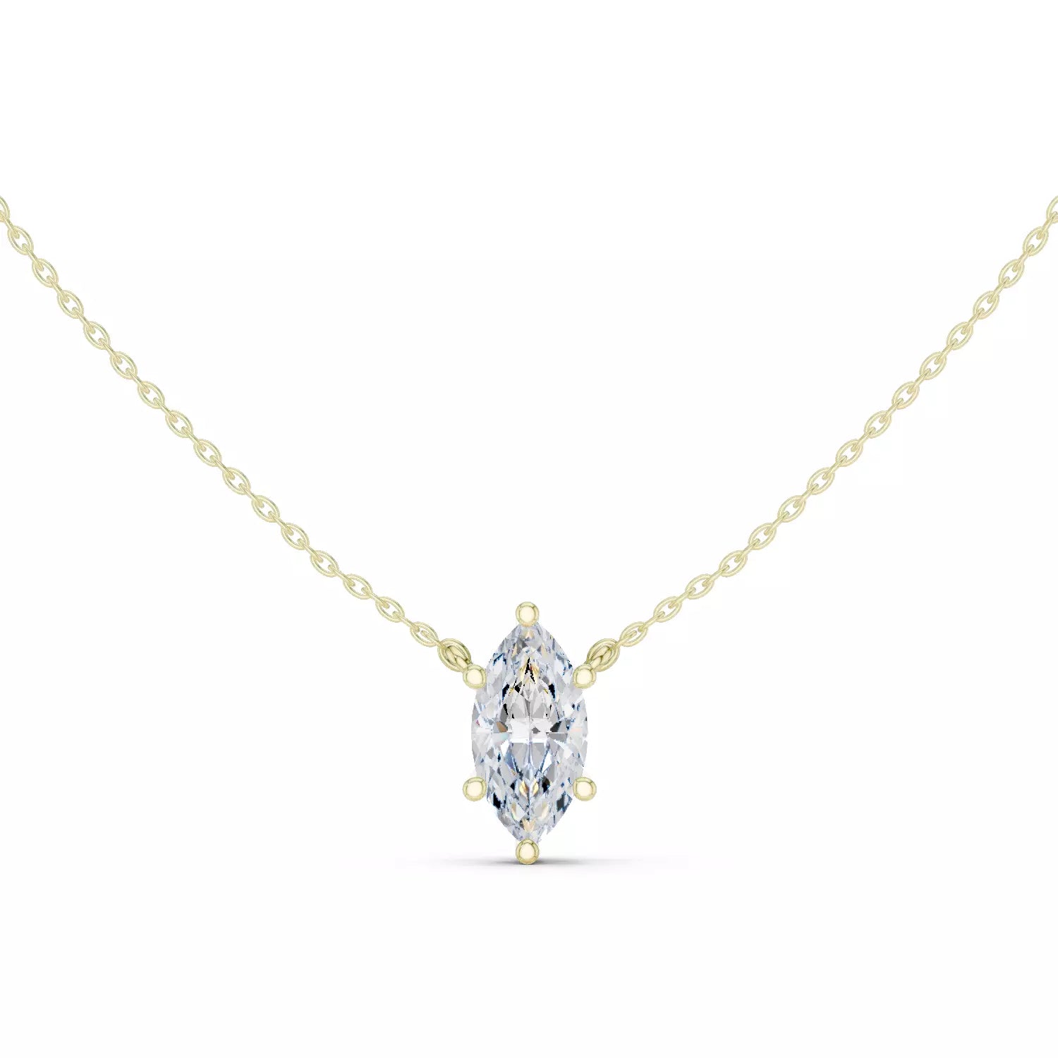 Marquise Cut Diamond Pendant Necklace