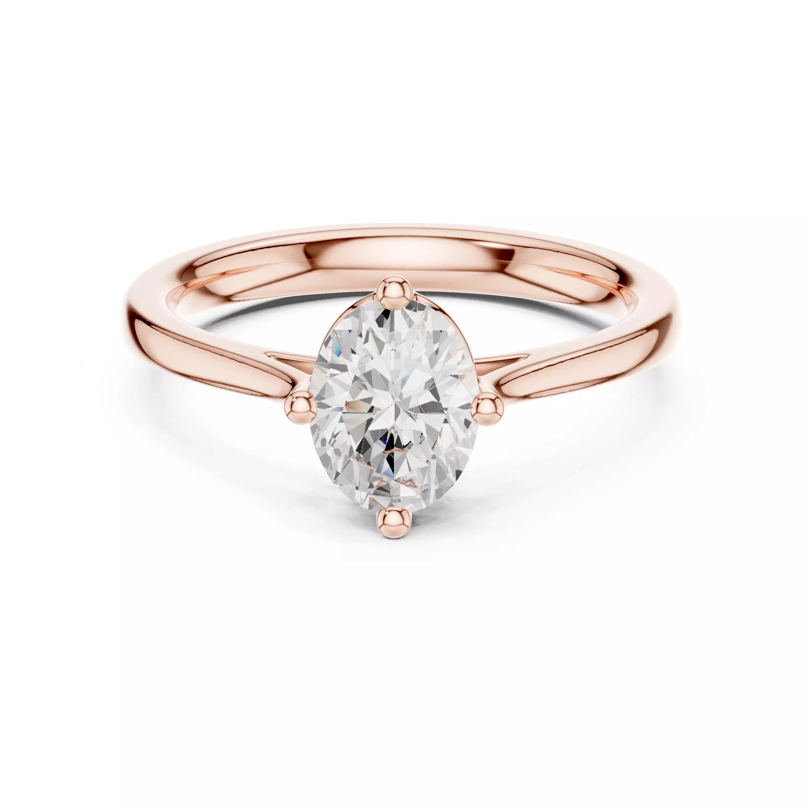 Solitaire Oval Cut Engagement Ring