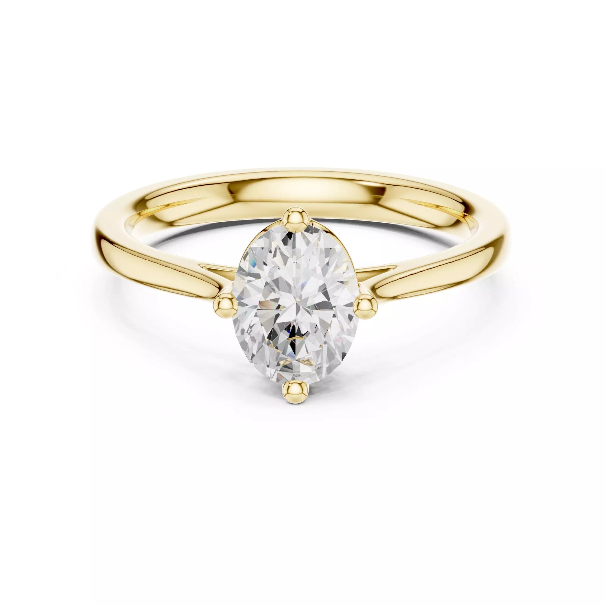 Solitaire Oval Cut Engagement Ring