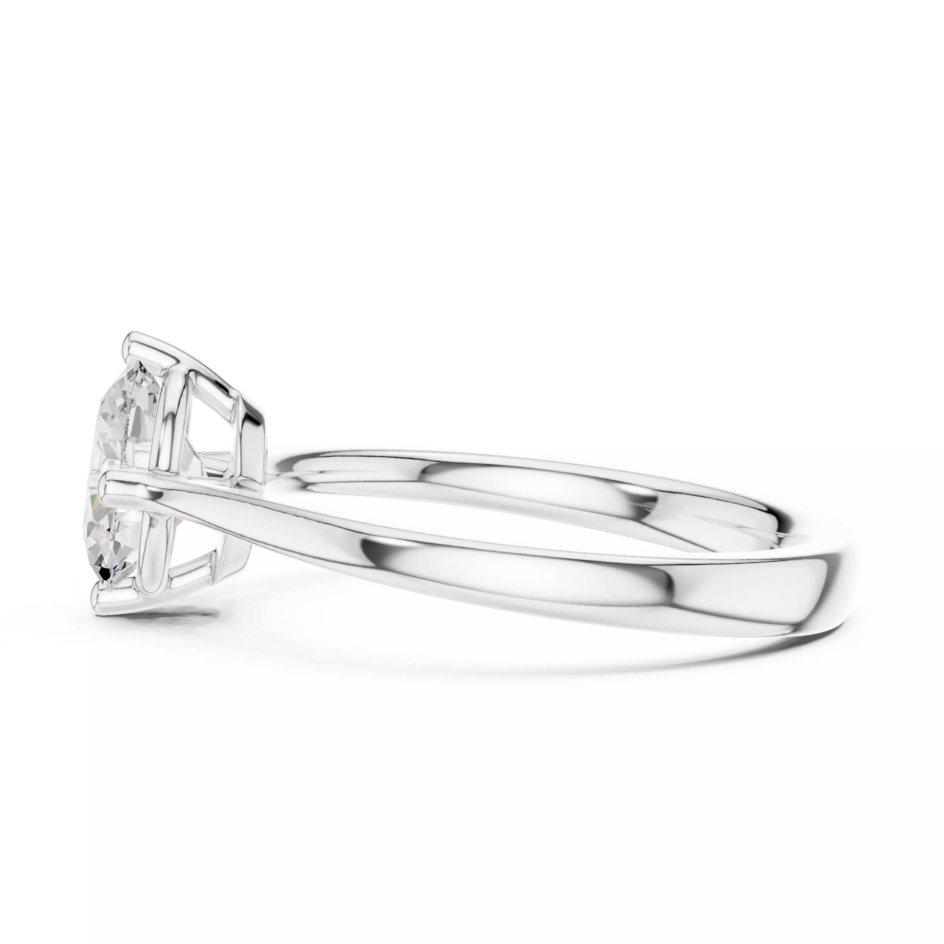 Solitaire Oval Cut Engagement Ring