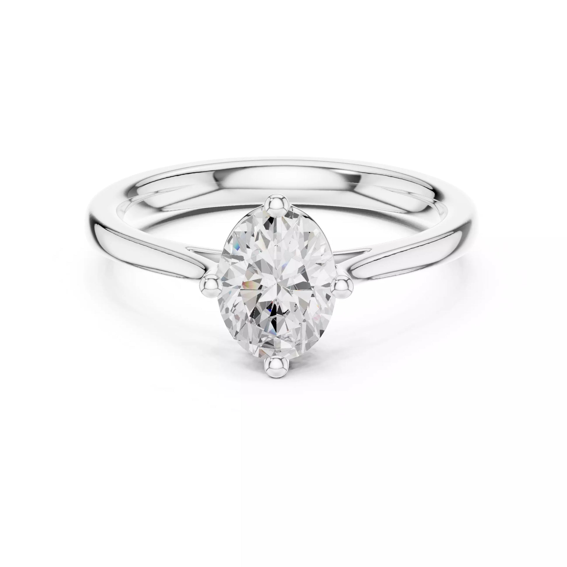 Solitaire Oval Cut Engagement Ring