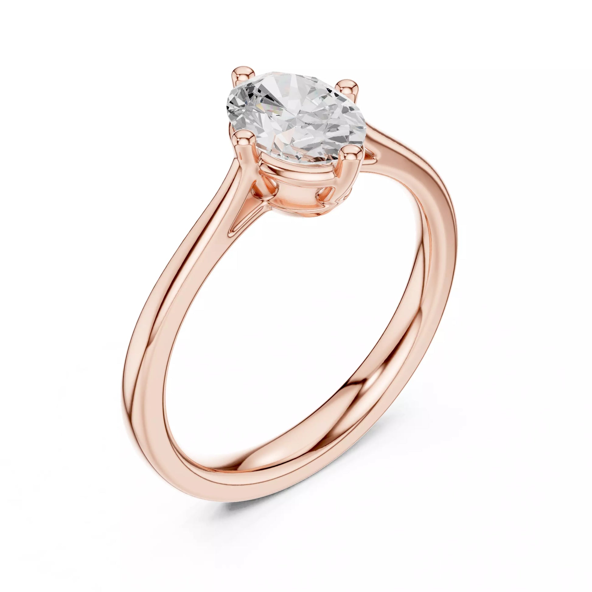 Solitaire Oval Cut Engagement Ring