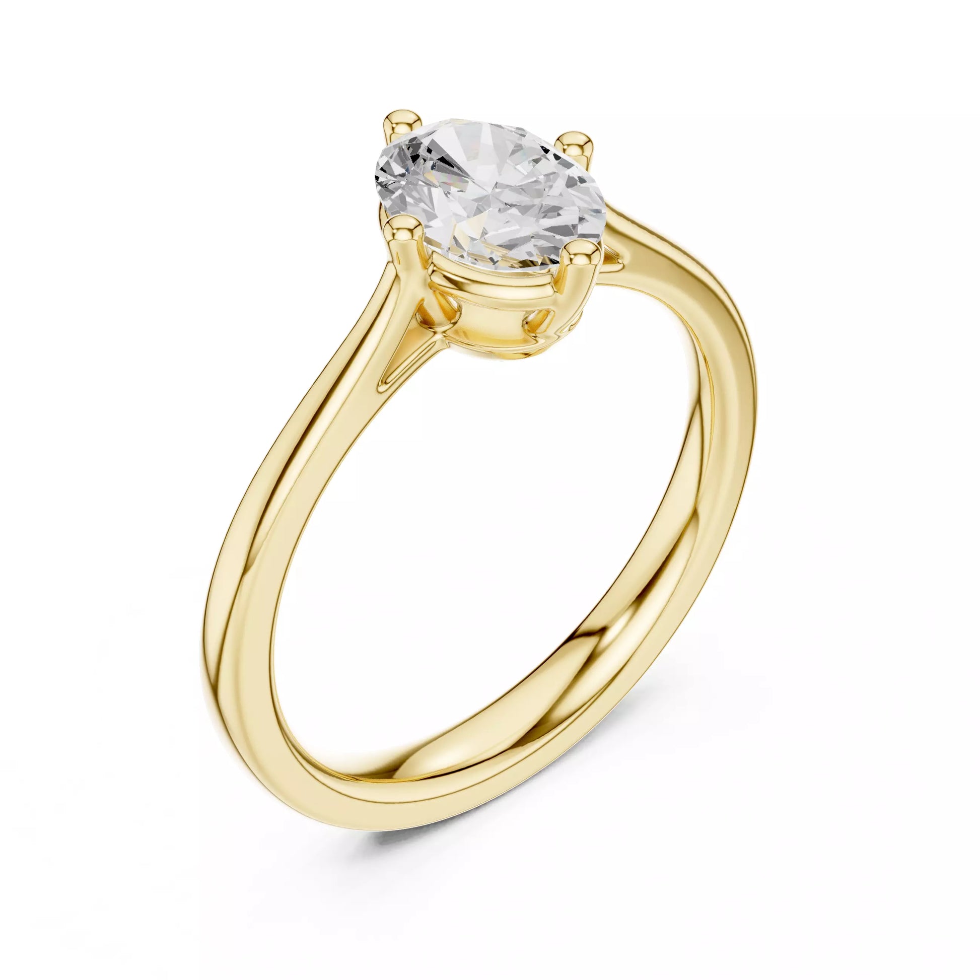Solitaire Oval Cut Engagement Ring