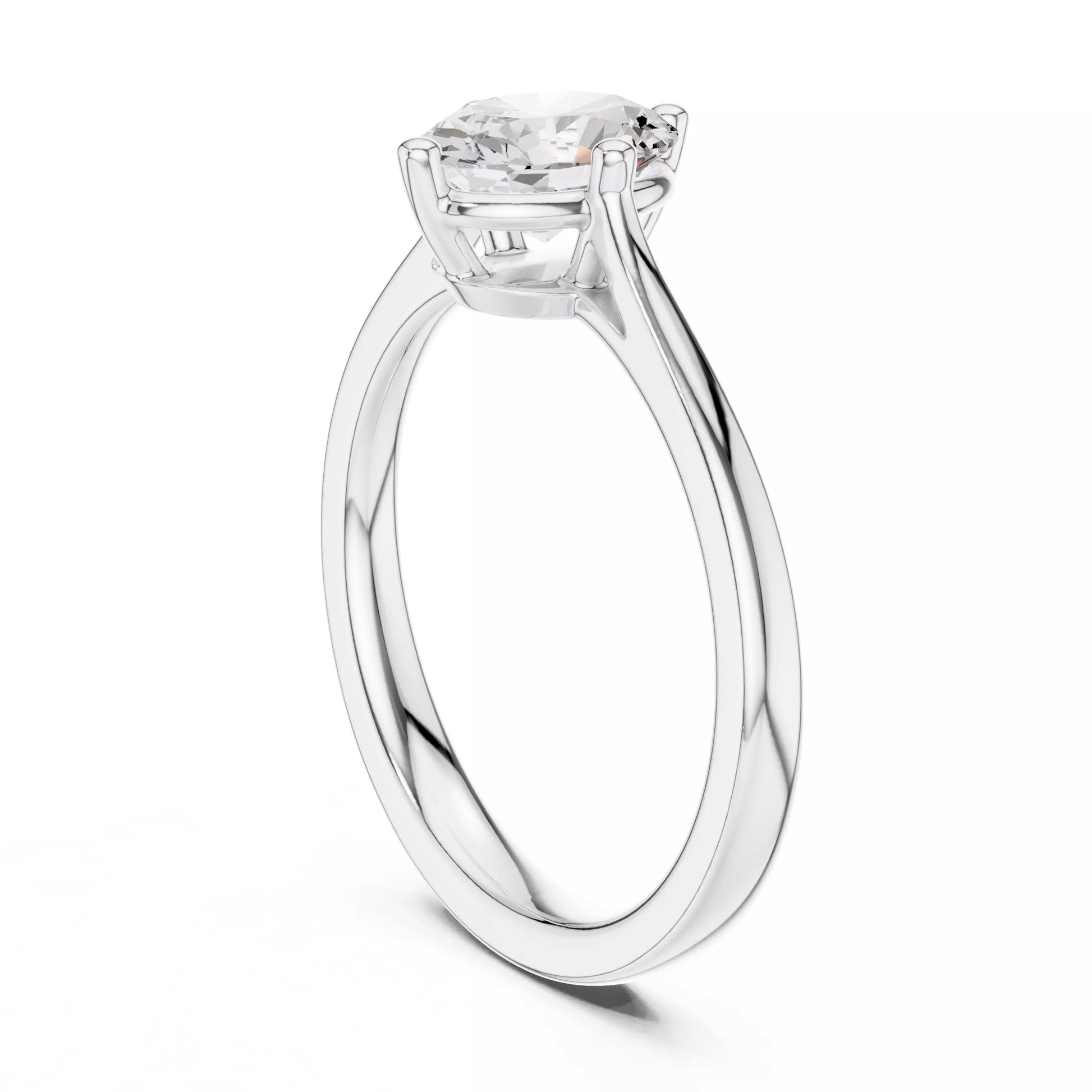Solitaire Oval Cut Engagement Ring