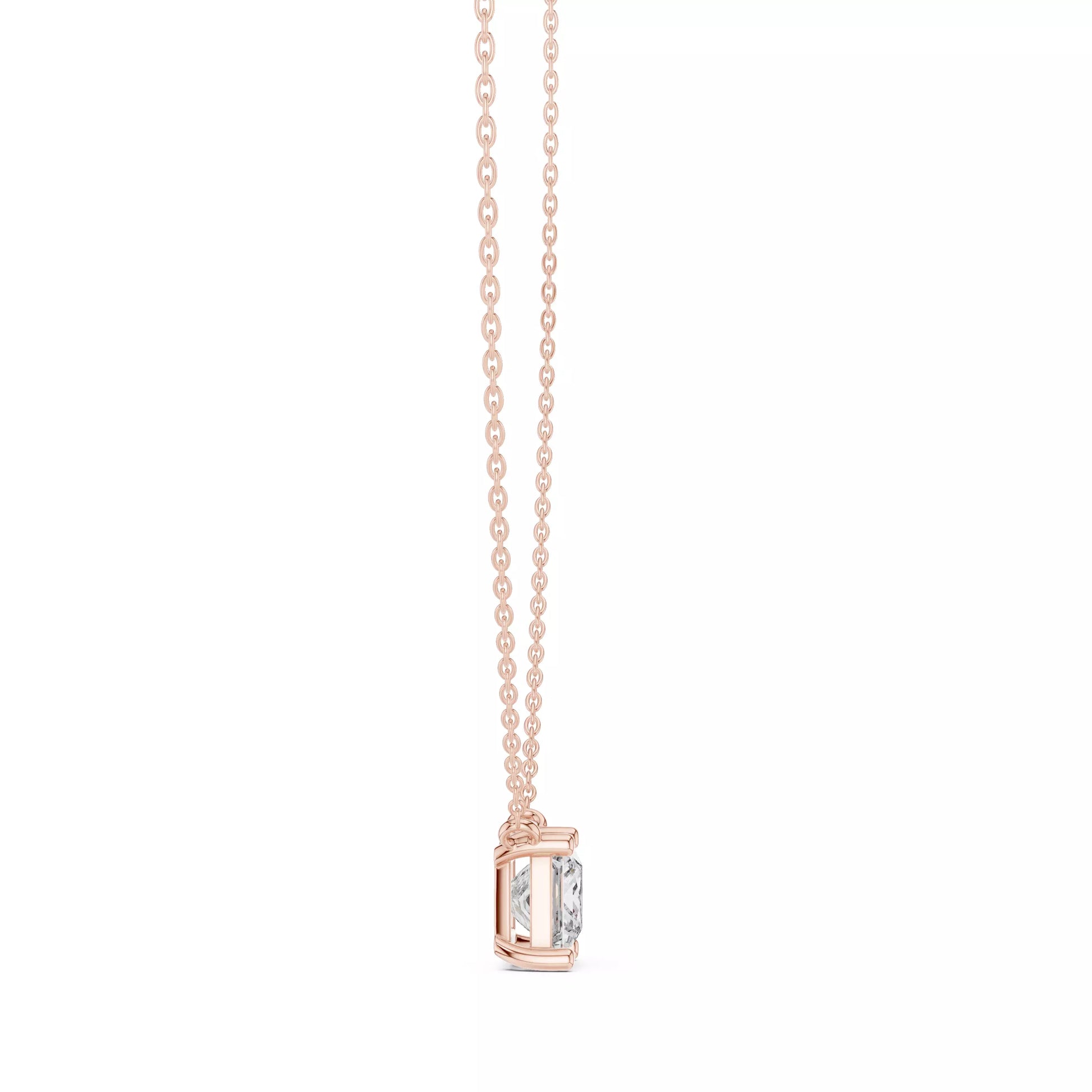 Princess Cut Diamond Pendant Necklace