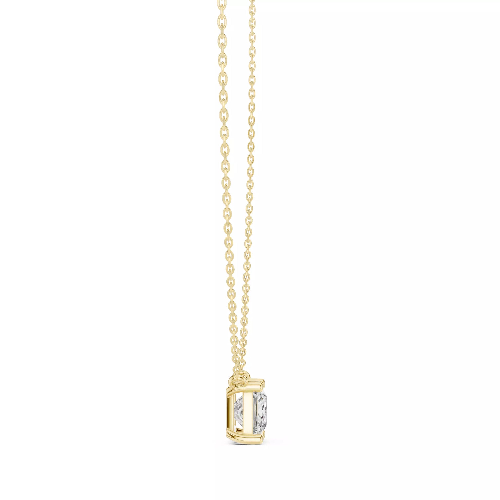 Princess Cut Diamond Pendant Necklace