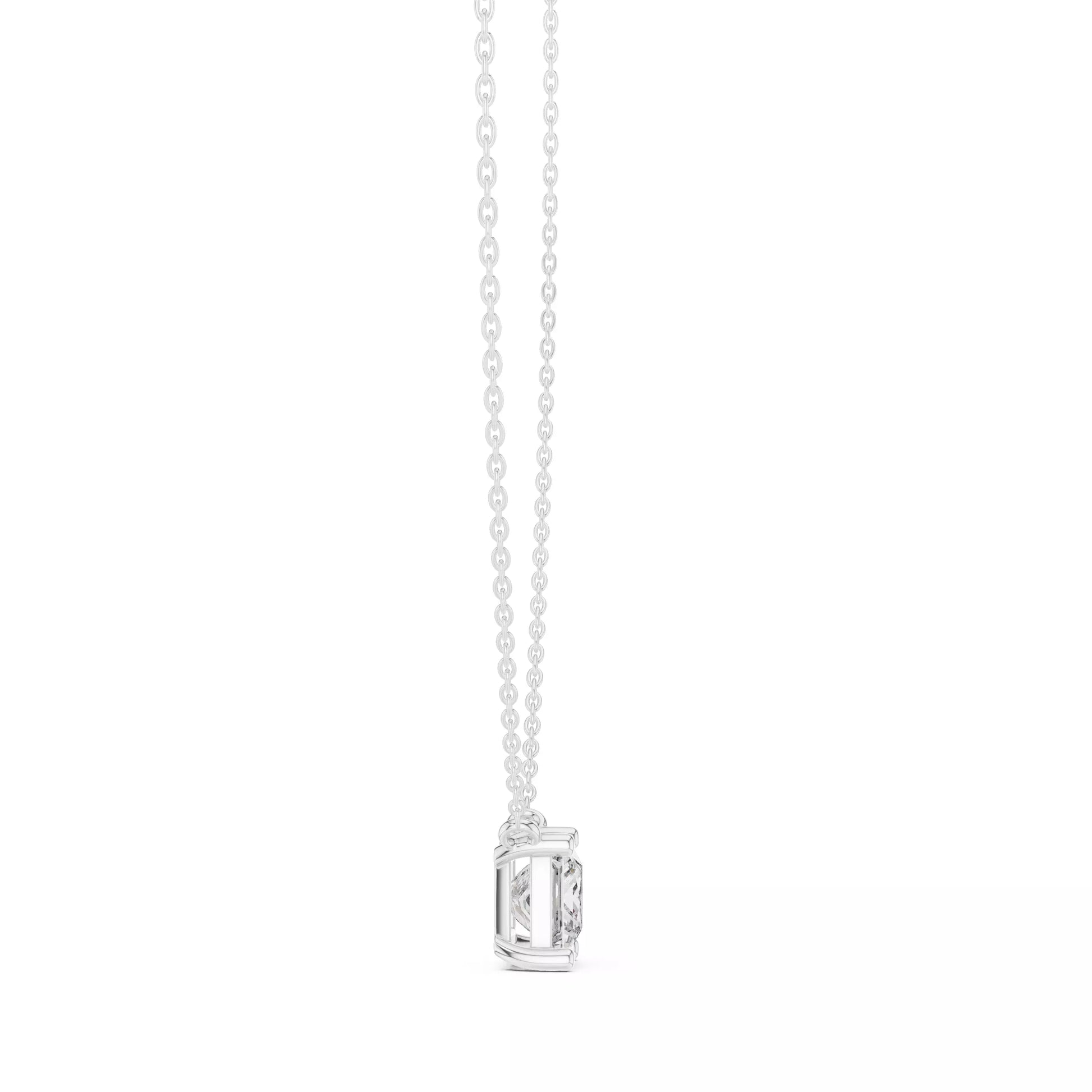 Princess Cut Diamond Pendant Necklace