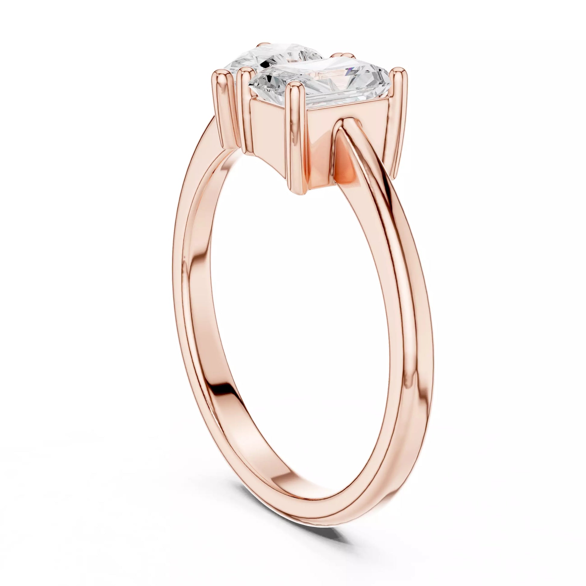 Toi et Moi Pear & Radiant Diamond Engagement Ring