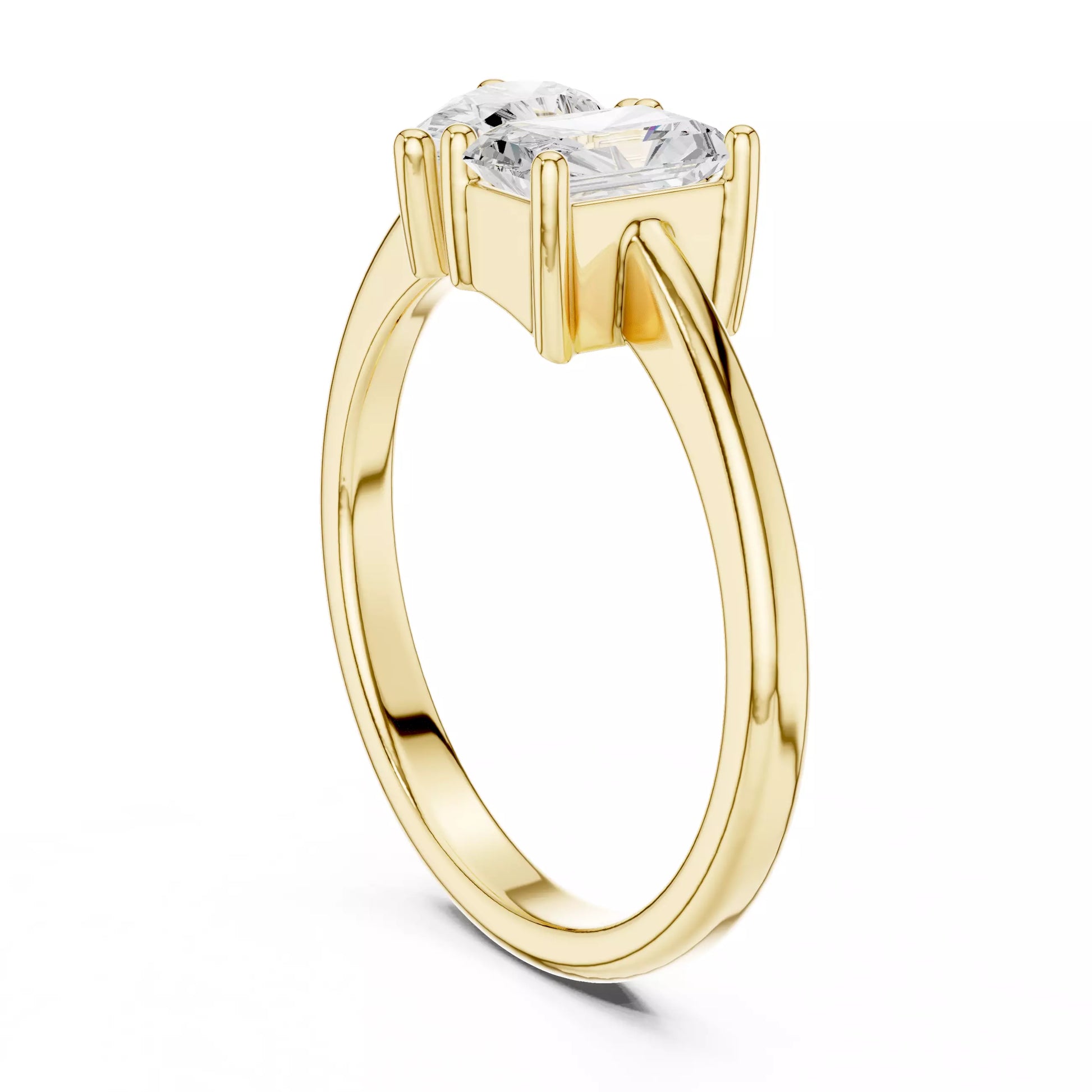 Toi et Moi Pear & Radiant Diamond Engagement Ring