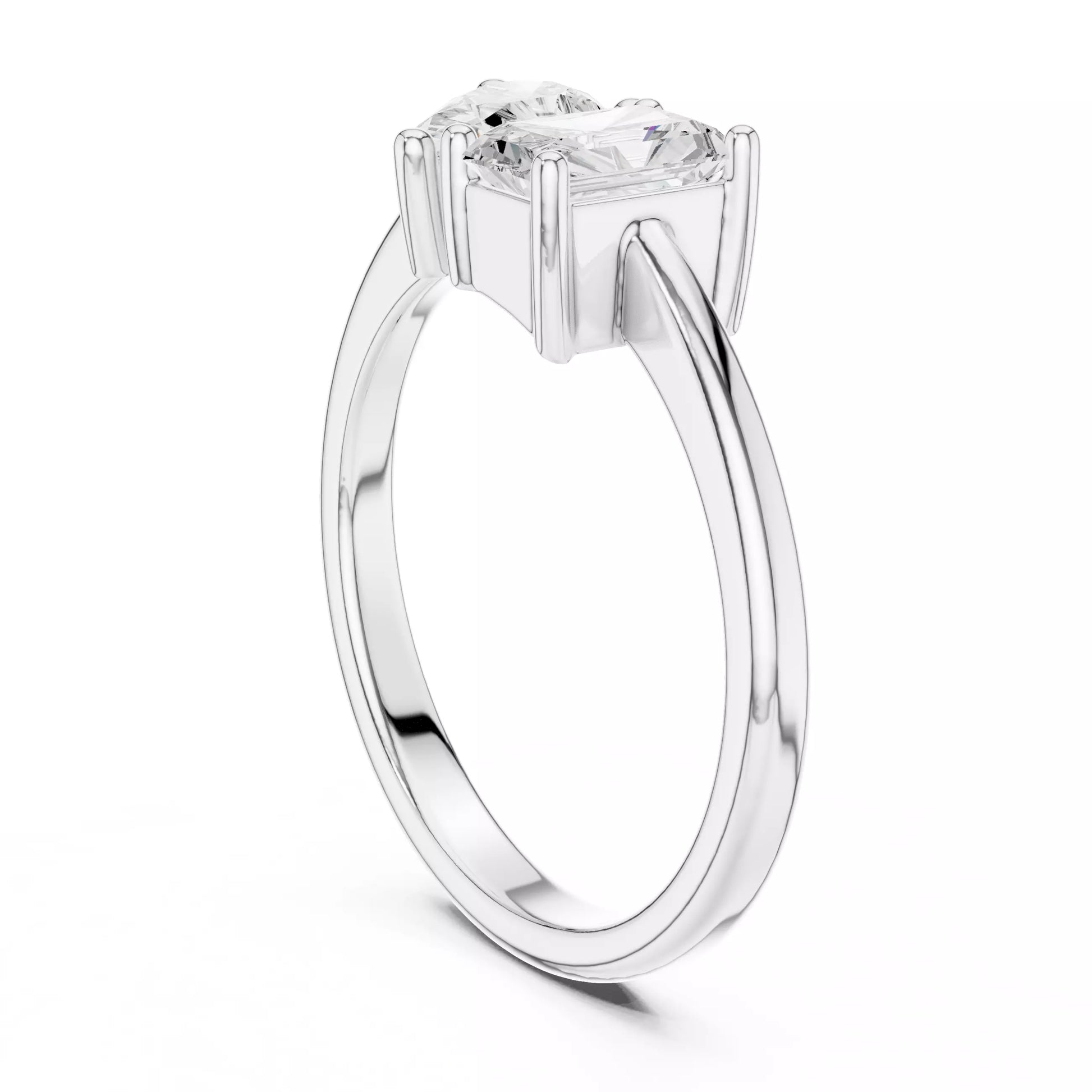 Toi et Moi Pear & Radiant Diamond Engagement Ring