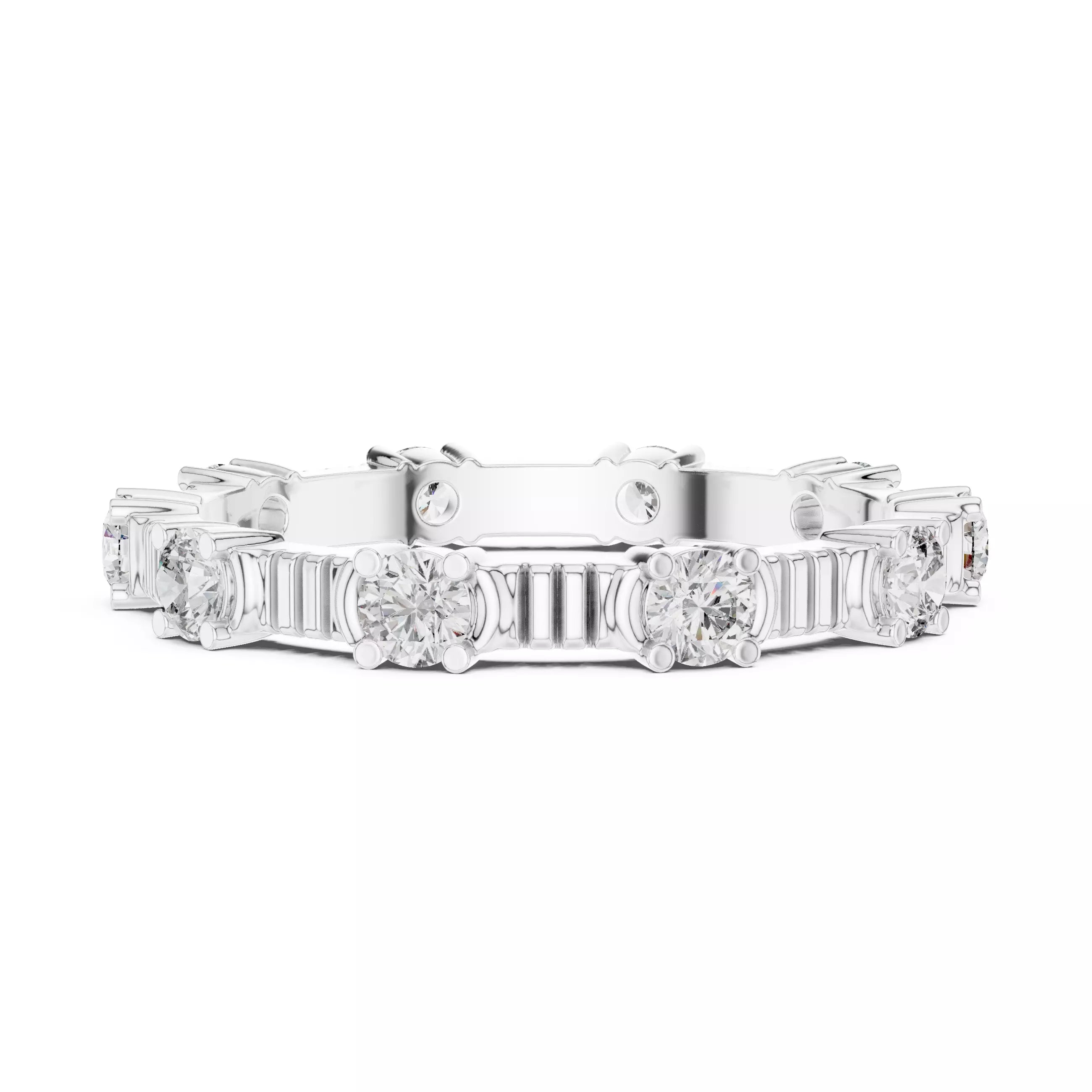 Vintage Round Diamond Eternity Band