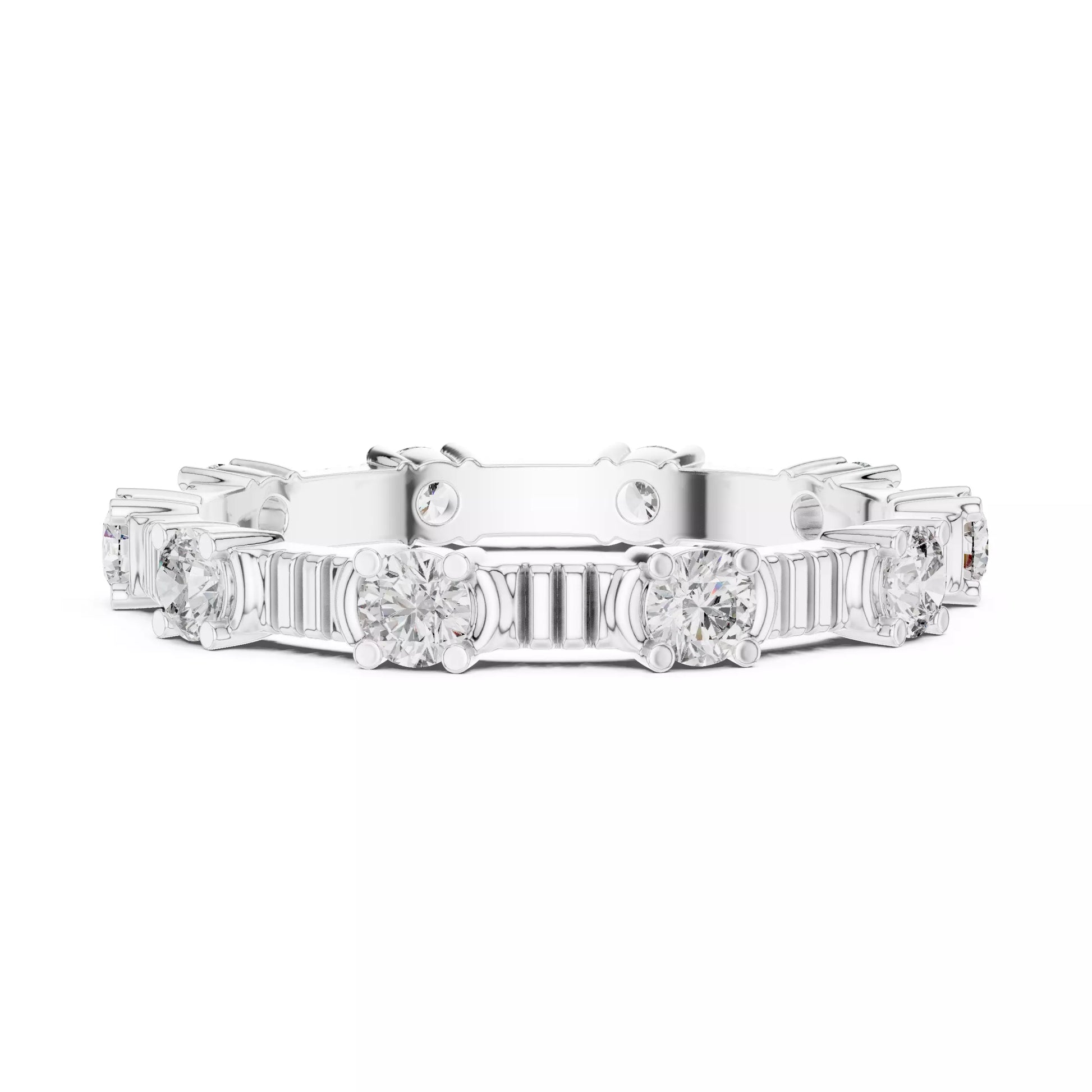 Vintage Round Diamond Eternity Band