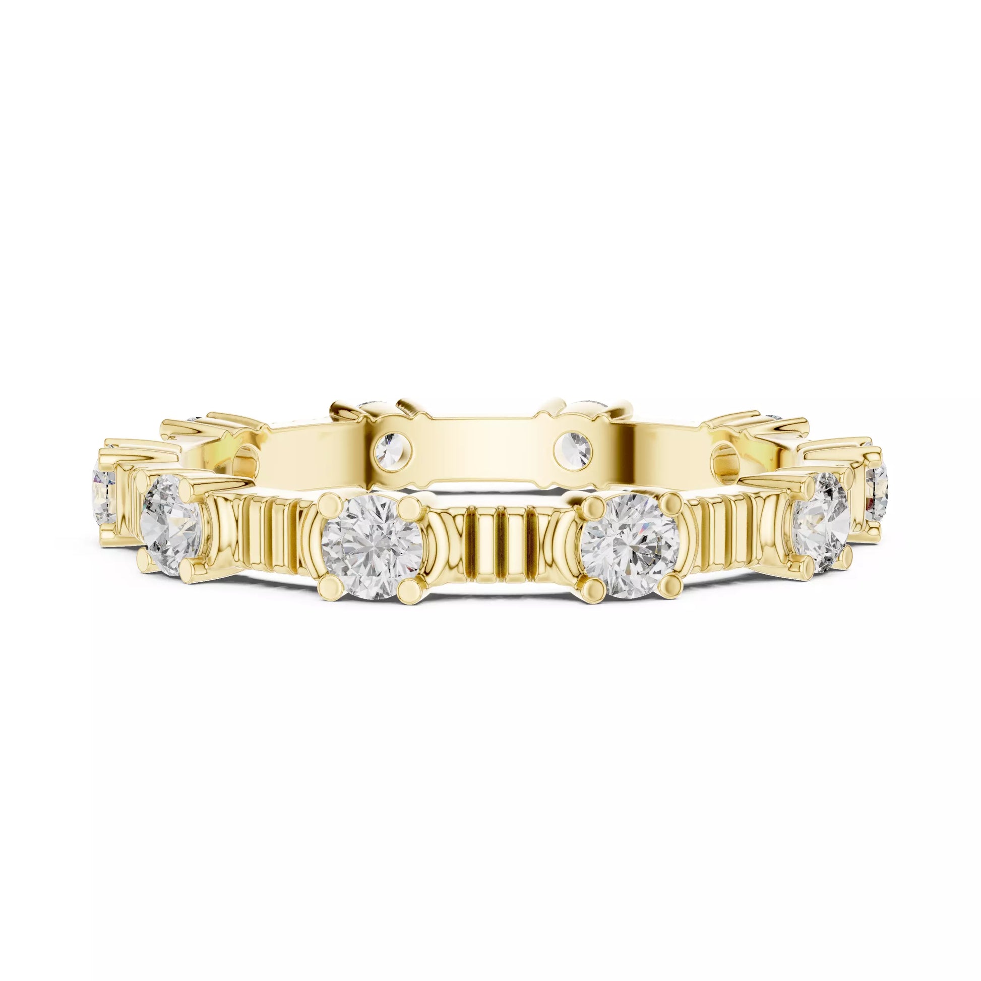Vintage Round Diamond Eternity Band