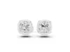 Cushion Bezel Stud Earrings