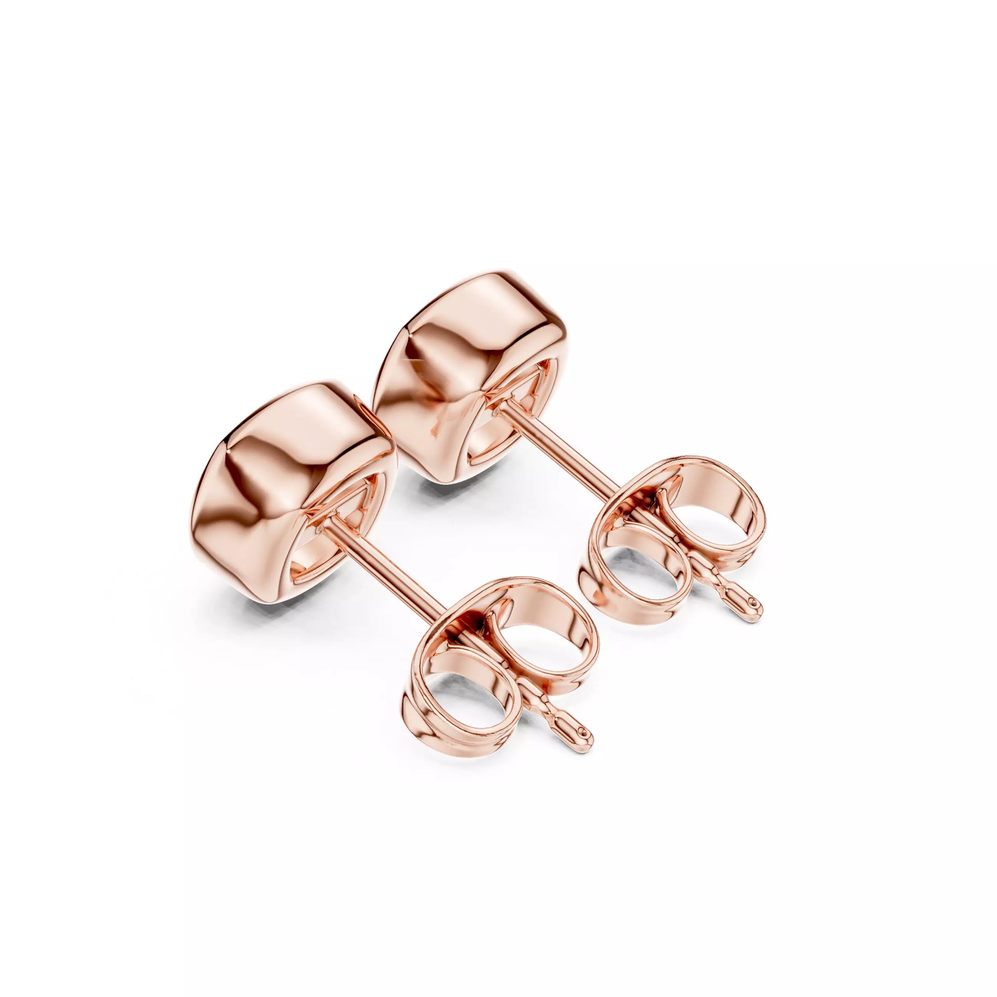 Cushion Bezel Stud Earrings