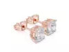 Solitaire Cushion Cut Diamond Stud Earring
