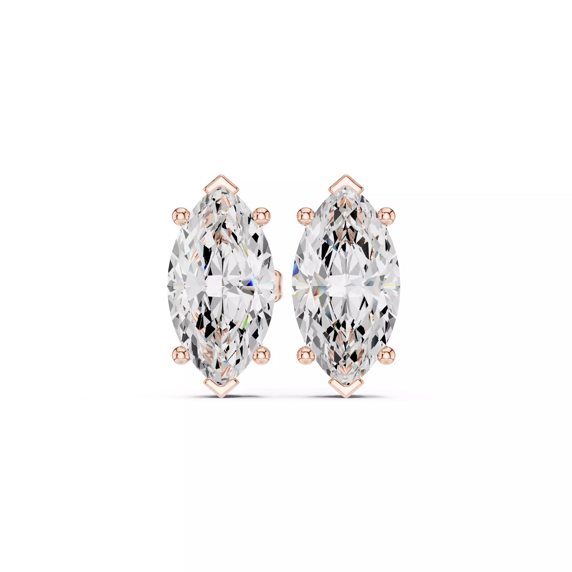 Marquise Diamond Stud Earrings