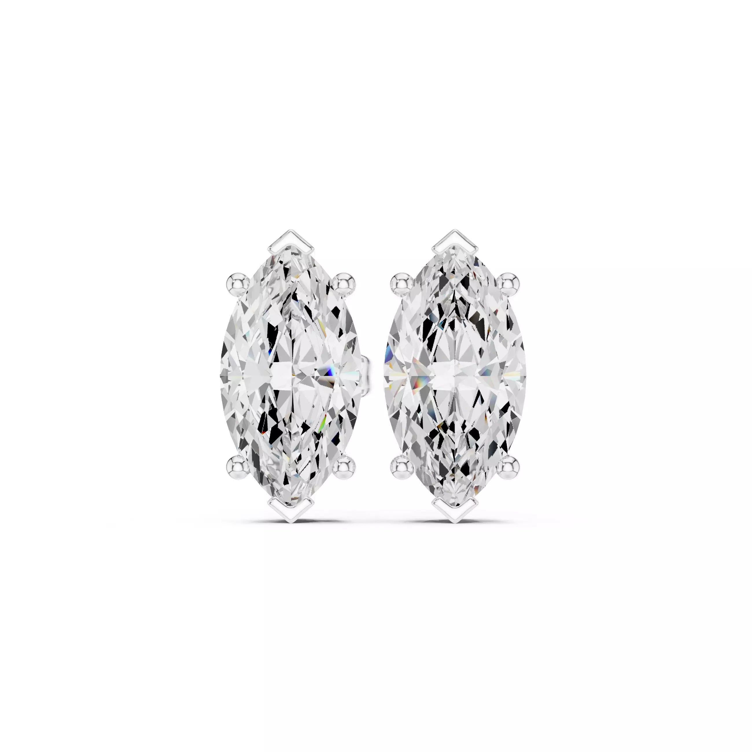 Marquise Diamond Stud Earrings