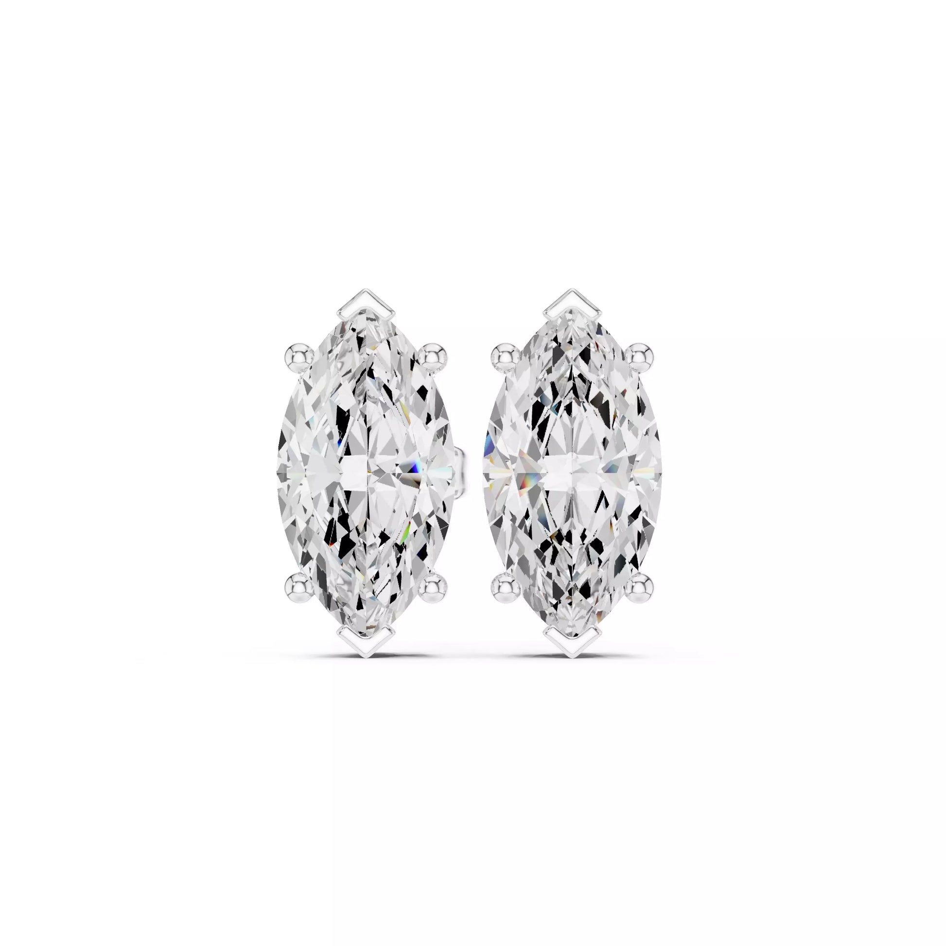 Marquise Diamond Stud Earrings