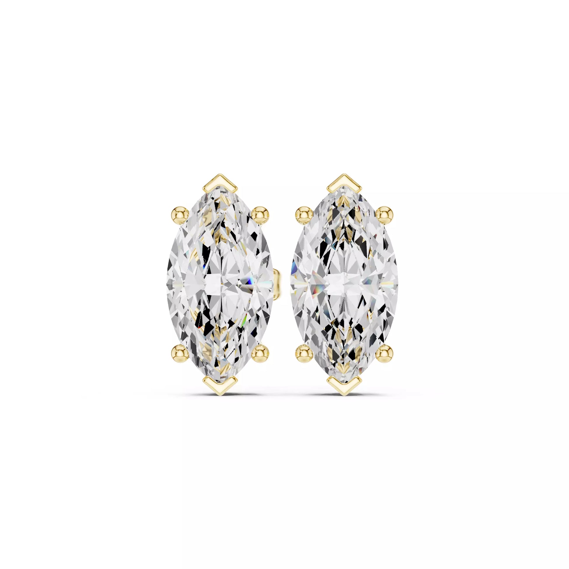 Marquise Diamond Stud Earrings