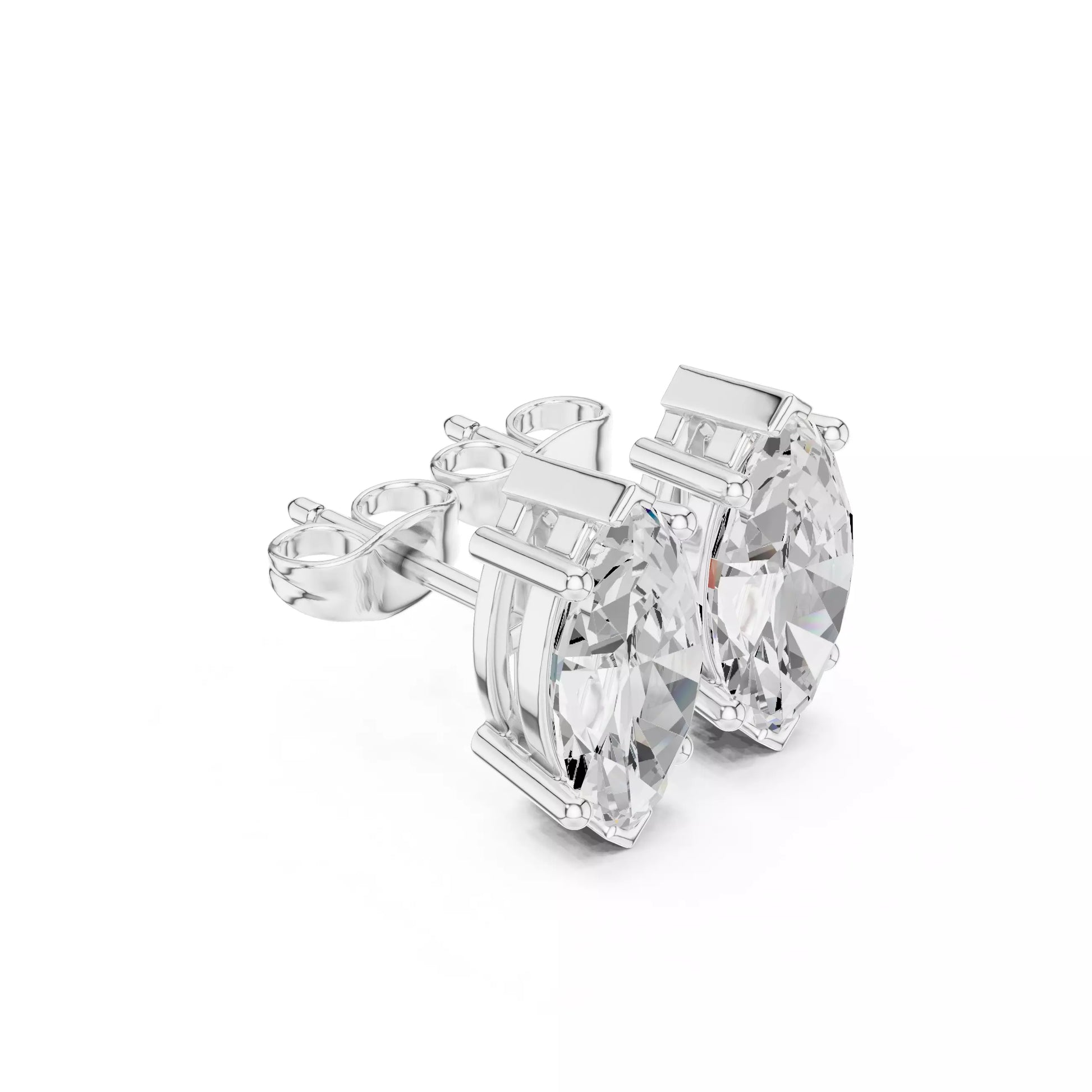 Marquise Diamond Stud Earrings