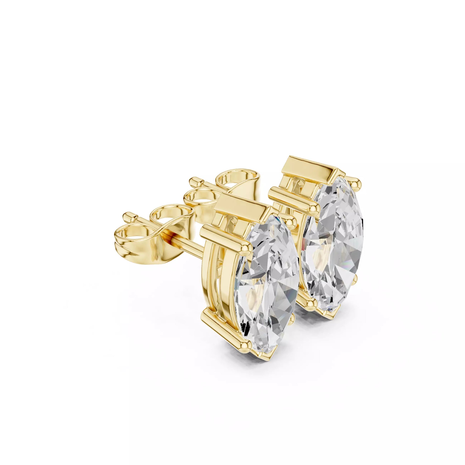 Marquise Diamond Stud Earrings