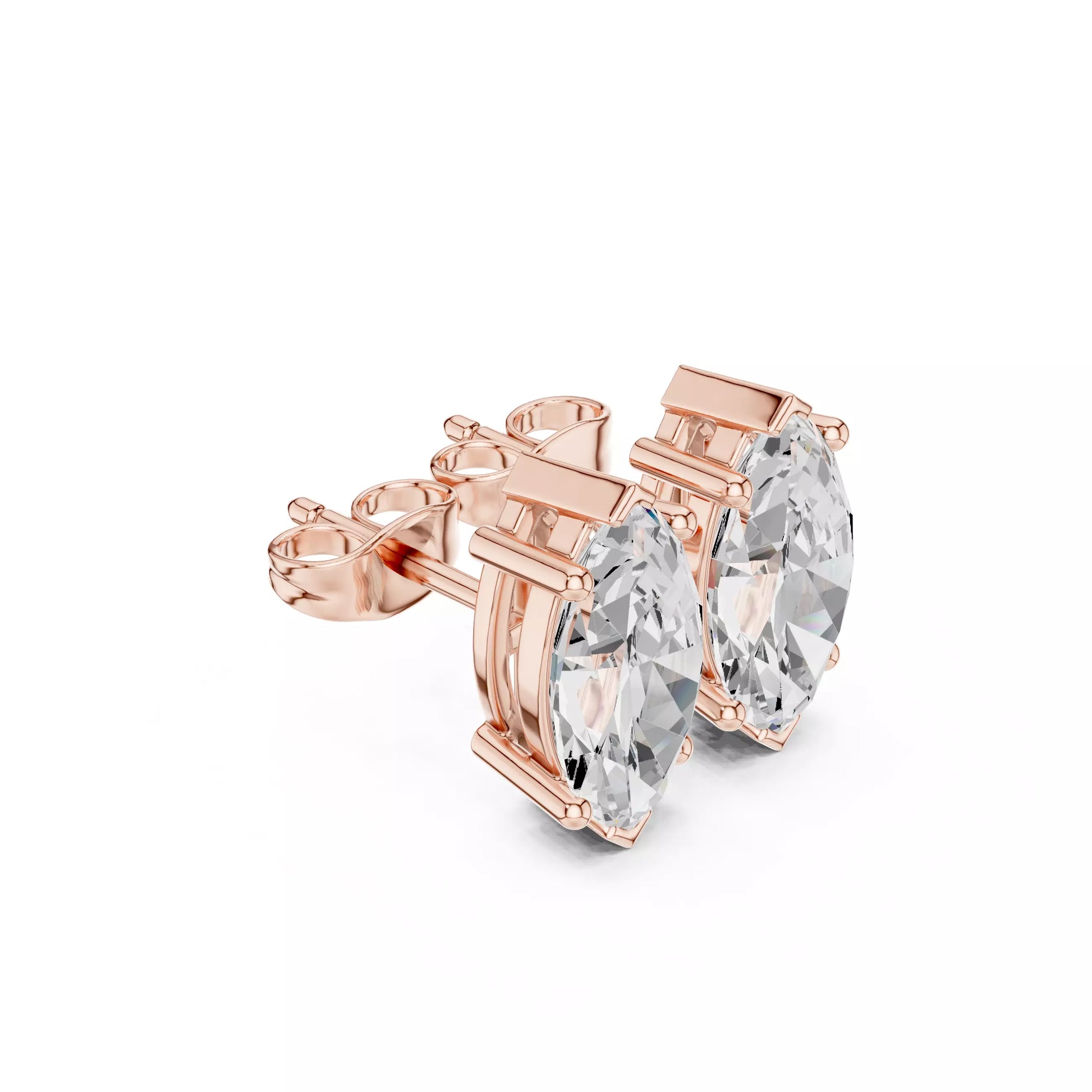 Marquise Diamond Stud Earrings