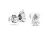 Solitaire Pear Cut Diamond Stud Earrings