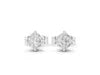 Solitaire Princess Cut Diamond Stud Earrings