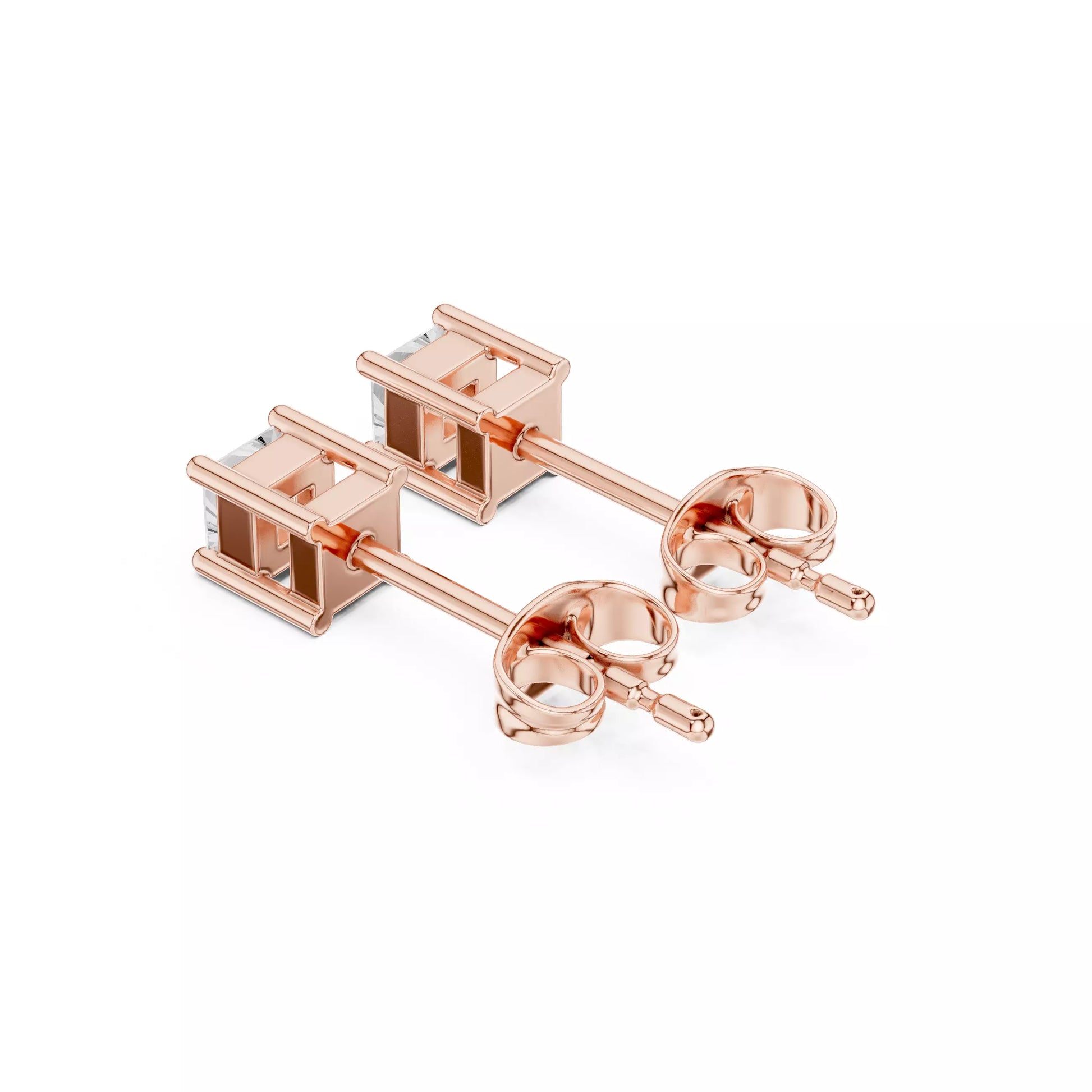 Princess Cut Diamond Stud Earrings