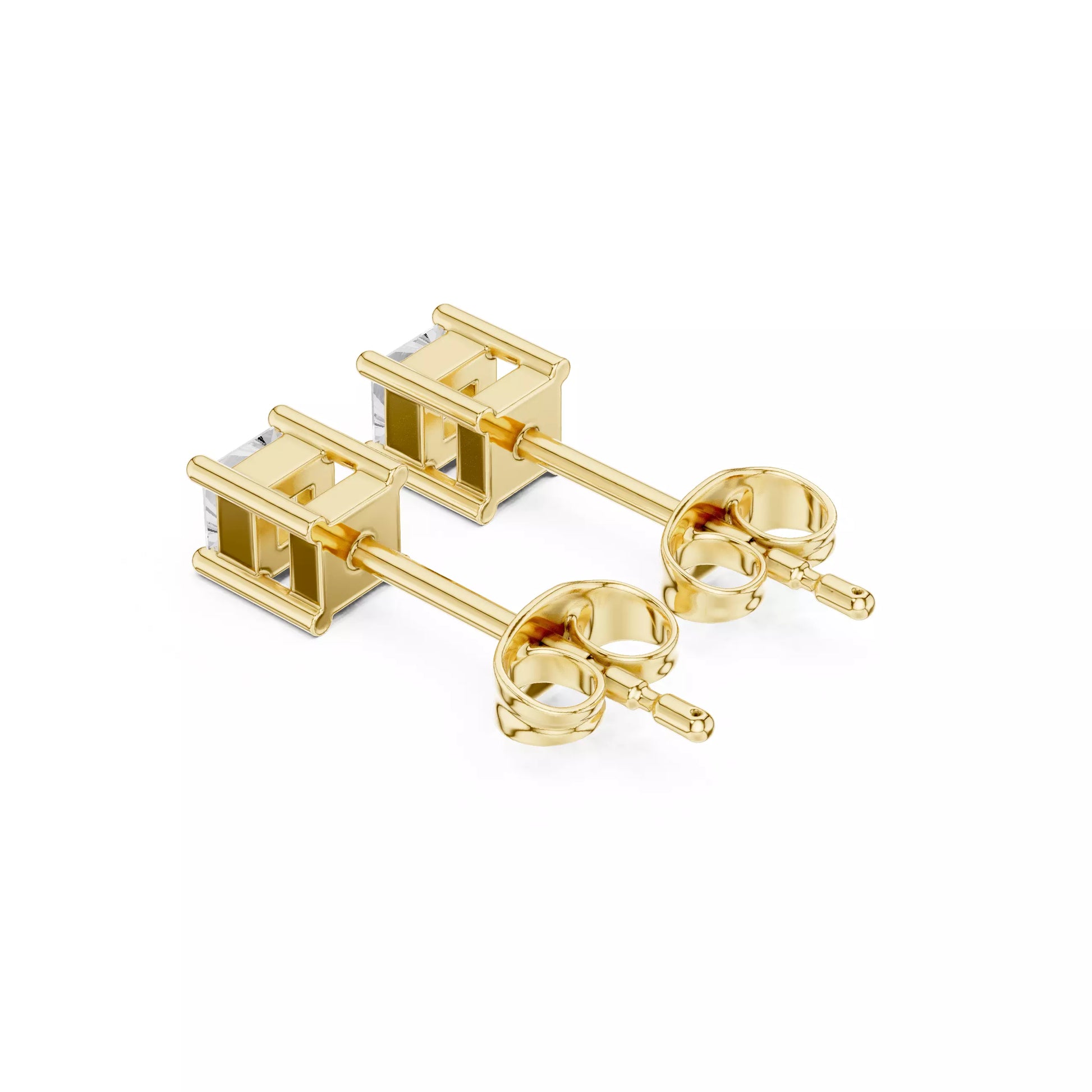 Princess Cut Diamond Stud Earrings