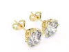 Eight-Prong Round Diamond Stud Earrings