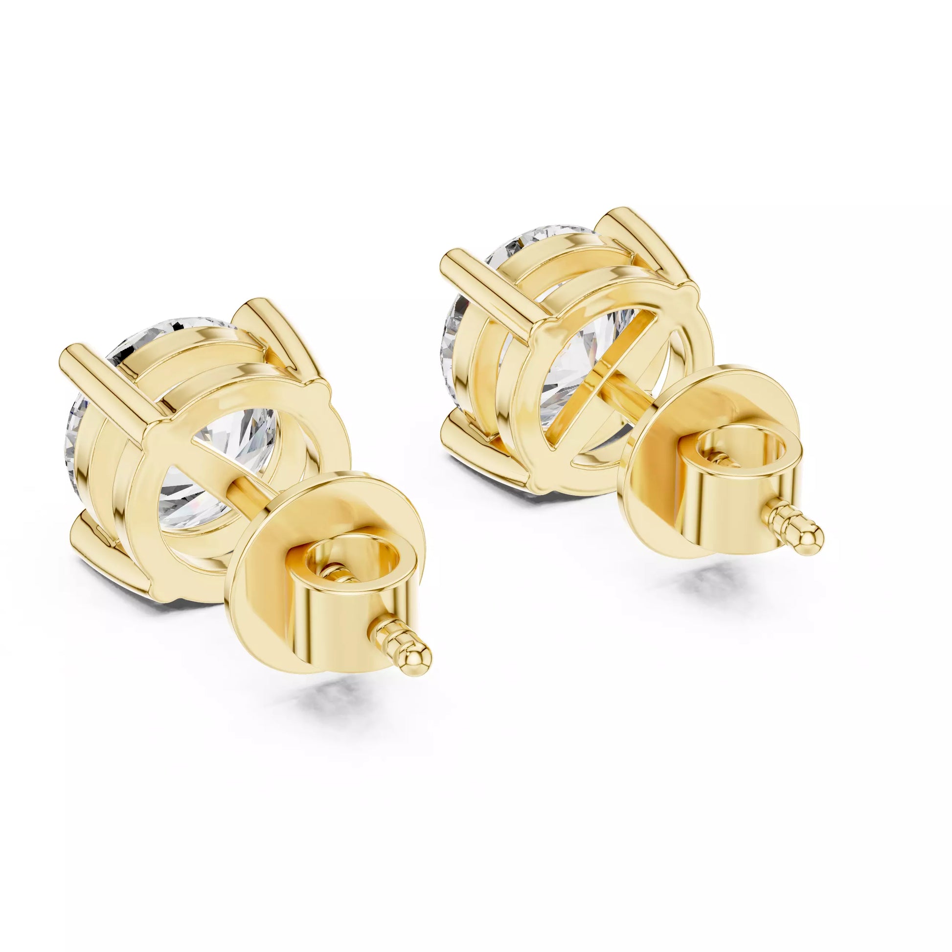 Round Brilliant Diamond Stud Earrings