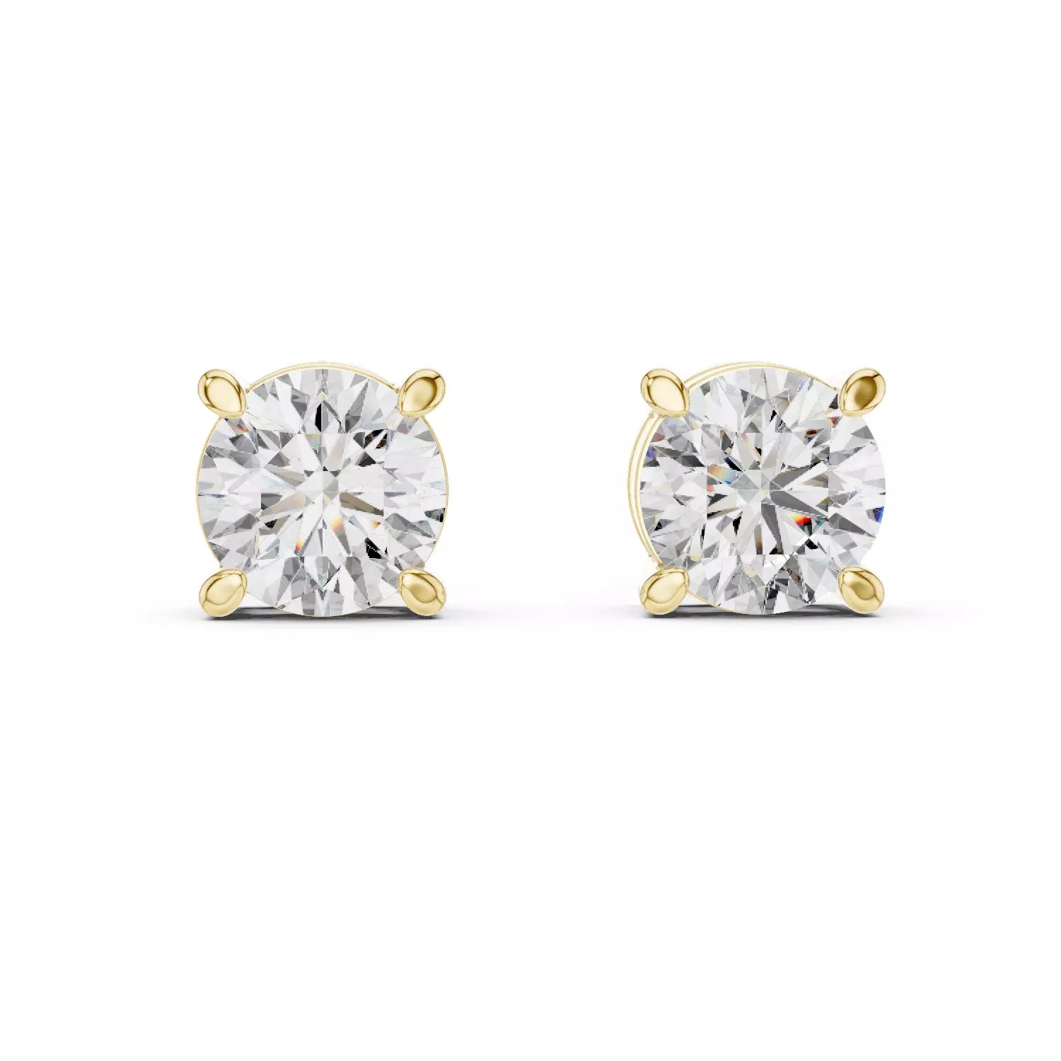Round Brilliant Diamond Stud Earrings