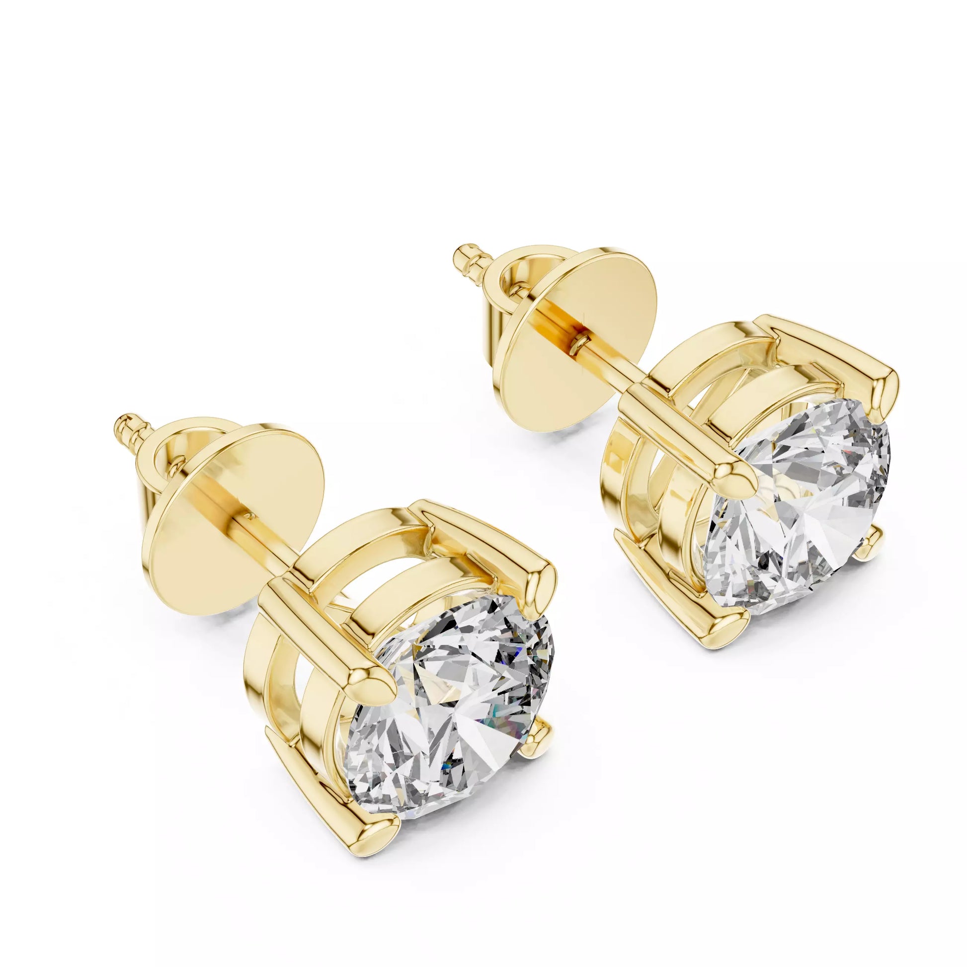 Round Brilliant Diamond Stud Earrings