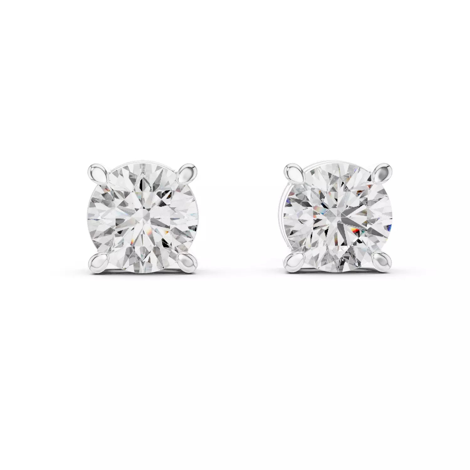 Round Brilliant Diamond Stud Earrings