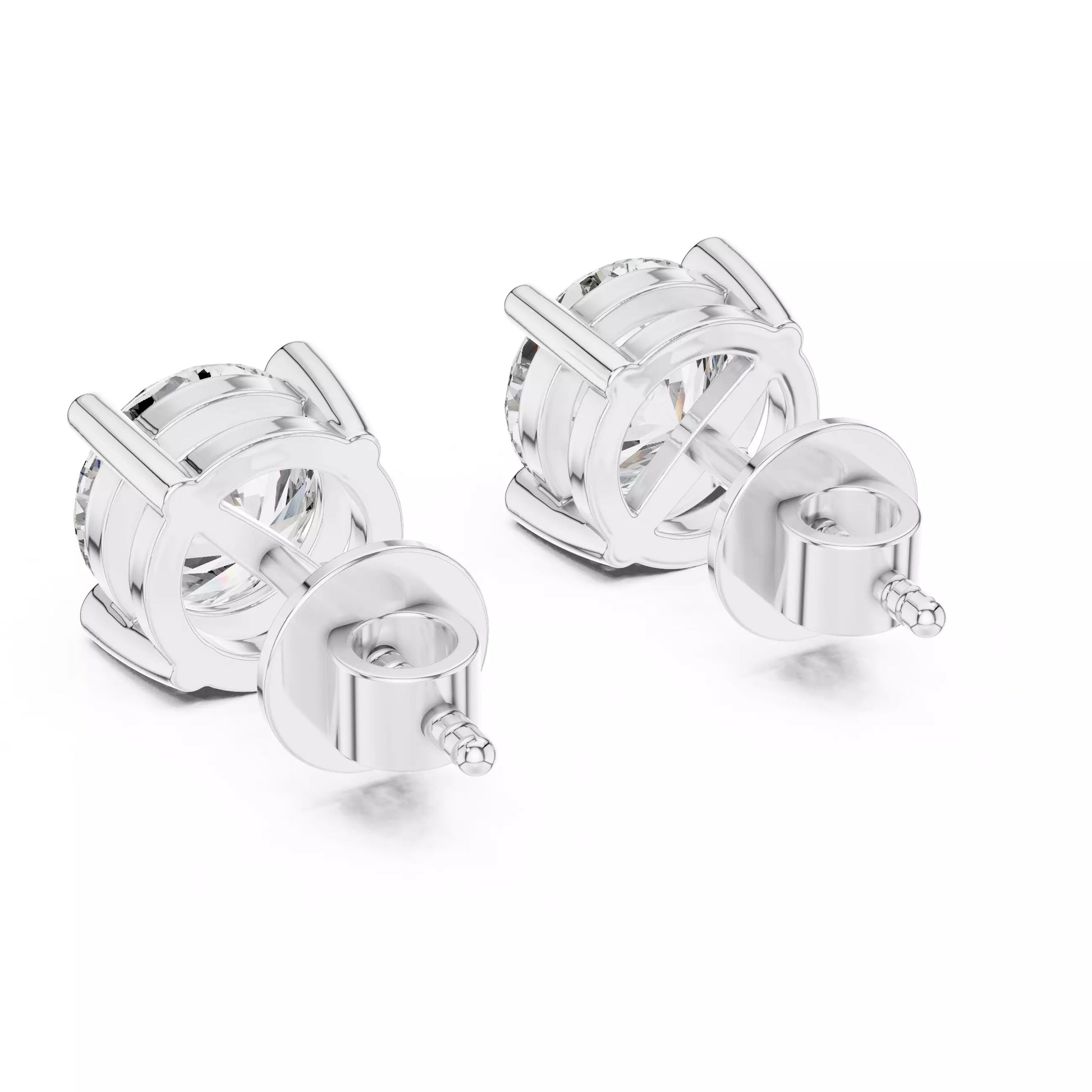 Round Brilliant Diamond Stud Earrings